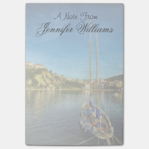 Boat Approaching Shore   Agropoli Post-it Notes