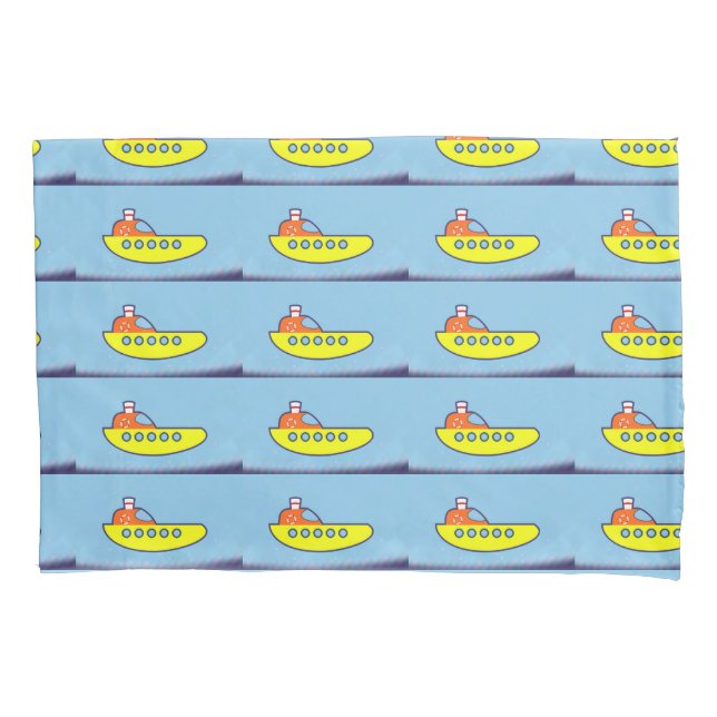 Boat at sea pillowcase (Front)