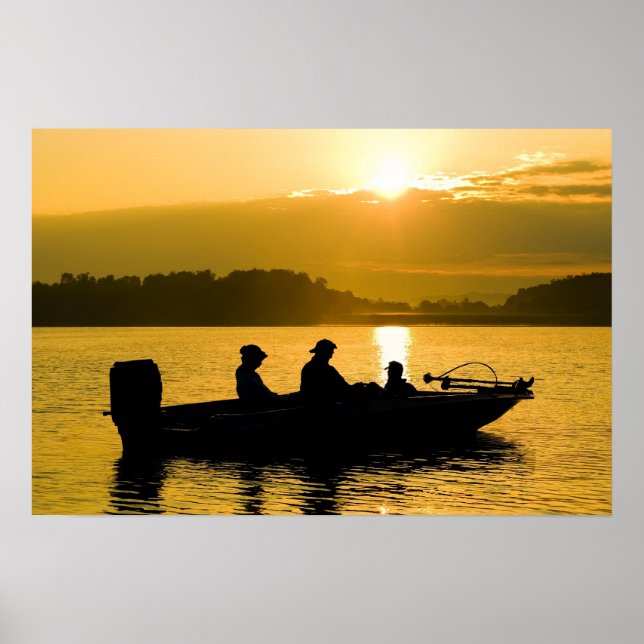 Boat at Sunrise Poster (Front)