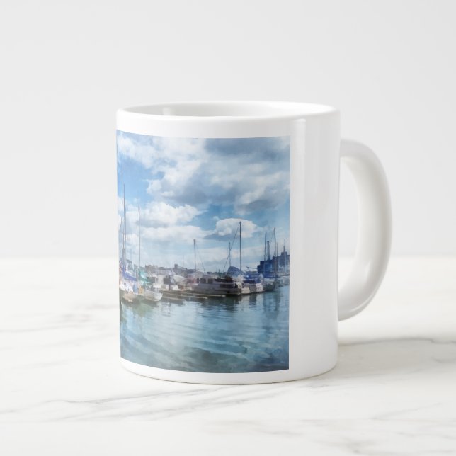 Boat Basin Fells Point Large Coffee Mug (Front Right)