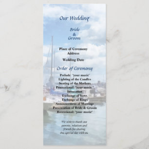 Boat Basin Fells Point Wedding Program