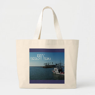 BOAT BEACH BAG,**PERSONALIZE** LARGE TOTE BAG
