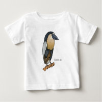 Boat-billed heron bird cartoon illustration