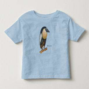 Boat-billed heron bird cartoon illustration  toddler T-Shirt