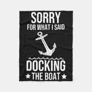 Boat Boating Captain Sailor Funny Shipmaster Boate Fleece Blanket