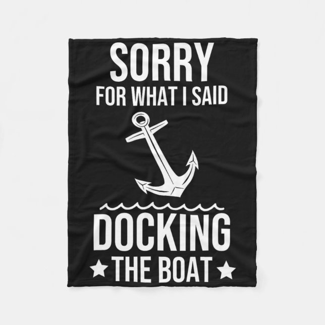 Boat Boating Captain Sailor Funny Shipmaster Boate Fleece Blanket (Front)