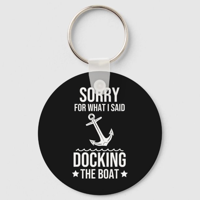 Boat Boating Captain Sailor Funny Shipmaster Boate Key Ring (Front)