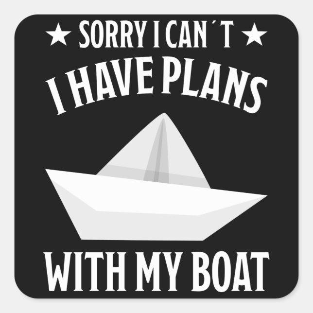 Boat Boating Funny Captain Design Skipper Gift Square Sticker (Front)