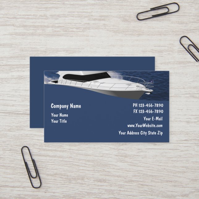 Boat Business Cards (Front/Back In Situ)