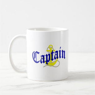 Boat Captain and anchor Coffee Mug