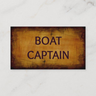 Boat Captain Antique Business Card
