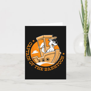 Boat Captain Captain Of The Barktoon Pontoon Dog  Card