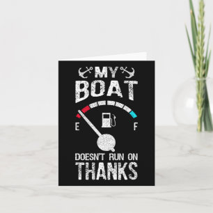 Boat Captain Costume My Boat Doesn't Run On Thanks Card
