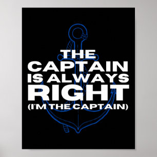 Boat Captain Costume My Boat Doesn't Run On Thanks Poster