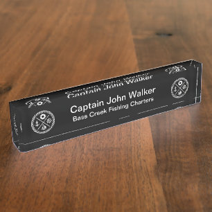 Boat Captain Desk Name Plates