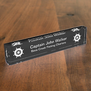 Boat Captain Desk Name Plates