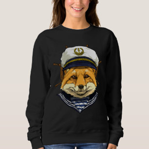 Boat Captain Fox Boat  Boat Owners Sailor Fox Sweatshirt