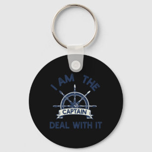 Boat Captain Men Women Funny Boating Sailing Ponto Key Ring