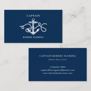 Boat Captain Nautical Anchor Business Card