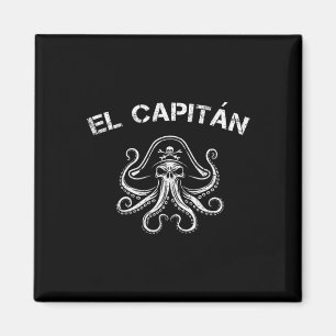 Boat Captain Pontoon Octopus Pirate Nautical Men E Magnet