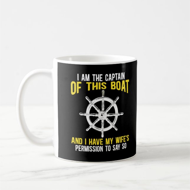 Boat Captain Sailing Skipper Boat Humour Coffee Mug (Left)
