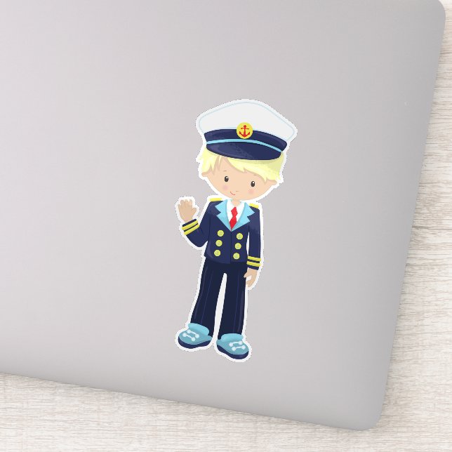Boat Captain, Skipper, Cute Boy, Blonde Hair (Detail)