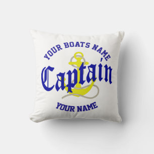 Boat Captain with anchor Cushion