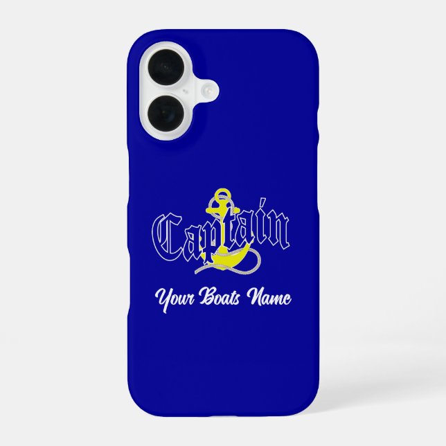 Boat captain's  iPhone 16 case (Back)