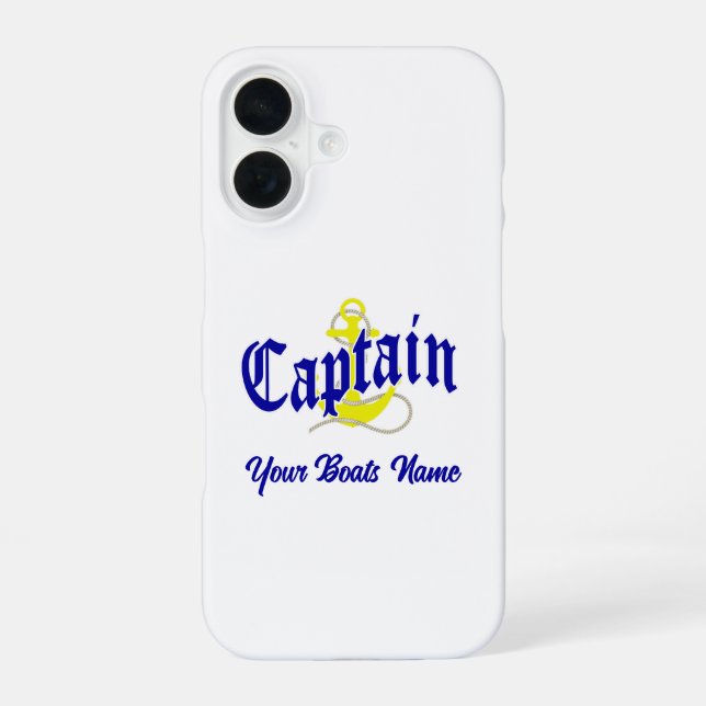 Boat captain's  iPhone 16 case (Back)