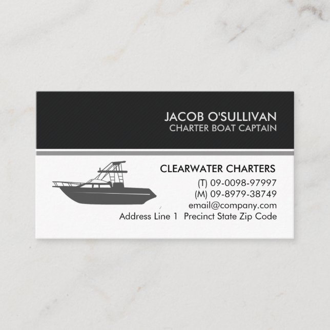 Boat Charter Fishing Business Card (Front)