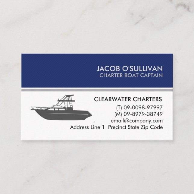 Boat Charter Fishing Business Card (Front)