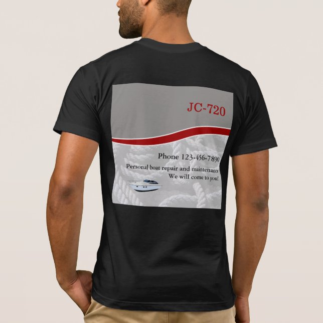 Boat Cleaning And Maintenance  T-Shirt (Back)