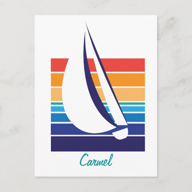 Boat Colour Square_Carmel Postcard (Front)