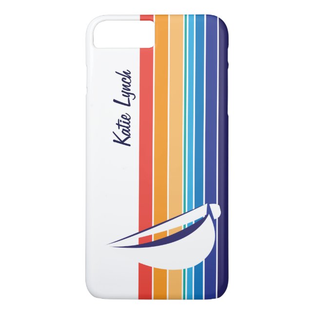 Boat Colour Square_horizontal hues_personalized Case-Mate iPhone Case (Back)
