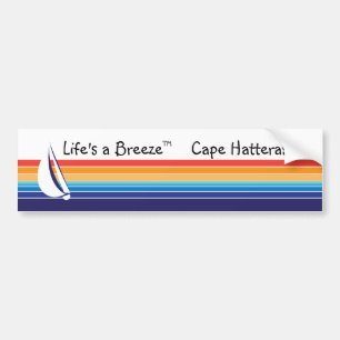 Boat Colour Square_Life's a Breeze™_Cape Hatteras Bumper Sticker
