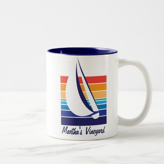Boat Colour Square_Martha's Vineyard Two-Tone Coffee Mug (Right)