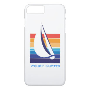 Boat Colour Square_ocean to sunset hues_personaliz iPhone 8 Plus/7 Plus Case