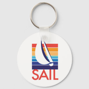 Boat Colour Square_Sail keychain