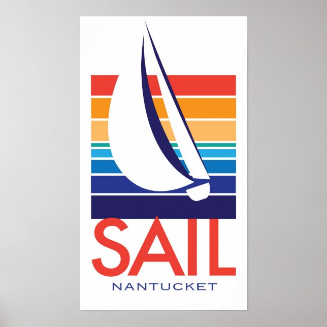 Boat Colour Square_SAIL Nantucket poster (Front)