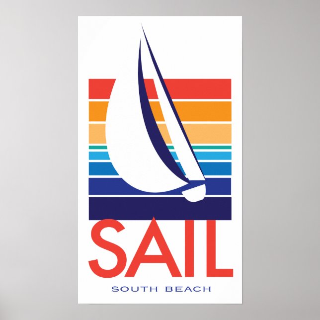 Boat Colour Square_SAIL South Beach Poster (Front)