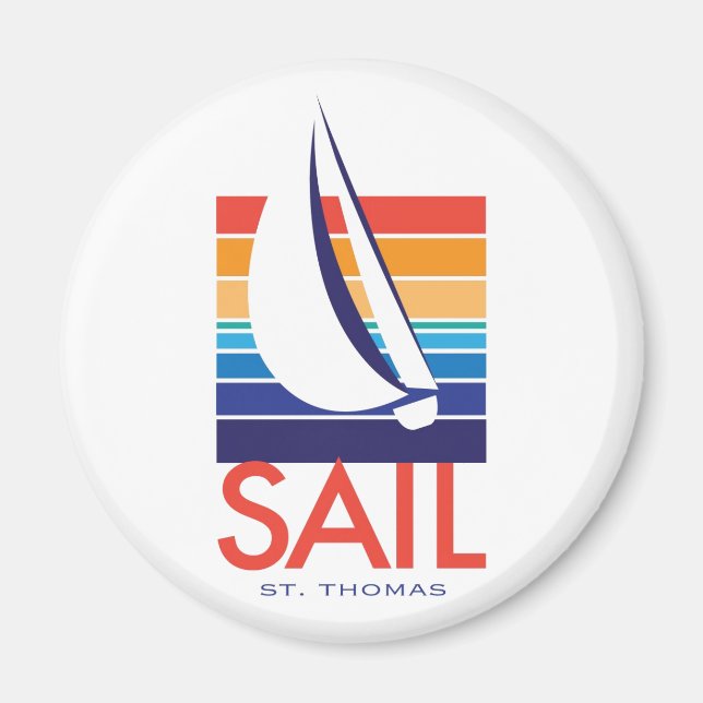 Boat Colour Square_SAIL St. Thomas magnet (Front)