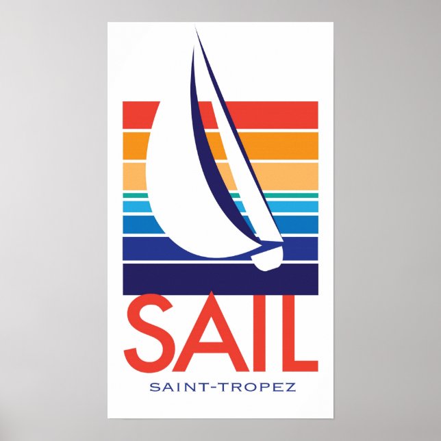 Boat Colour Square_SAIL St. Tropez poster (Front)
