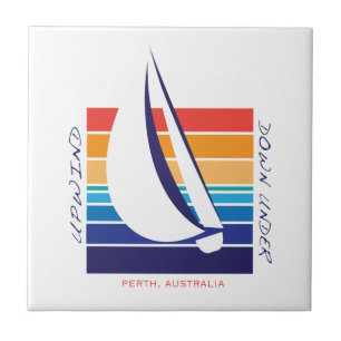 Boat Colour Square_UpDown Perth Memories Ceramic Tile