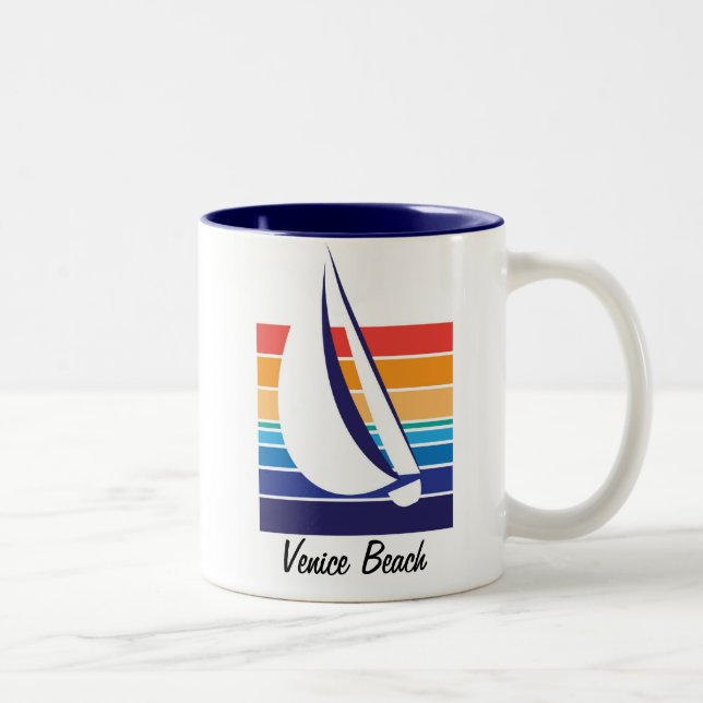 Boat Colour Square_Venice Beach Two-Tone Coffee Mug (Right)