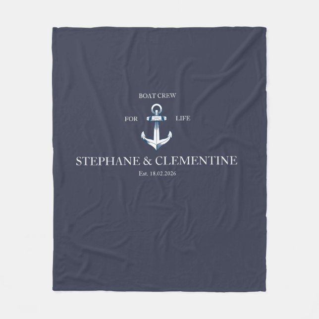 Boat crew for life fleece blanket (Front)