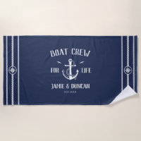 Boat Crew For Life Nautical Modern Custom Name