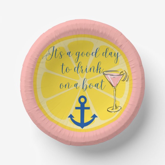 Boat Cruise Paper Plate (Front)