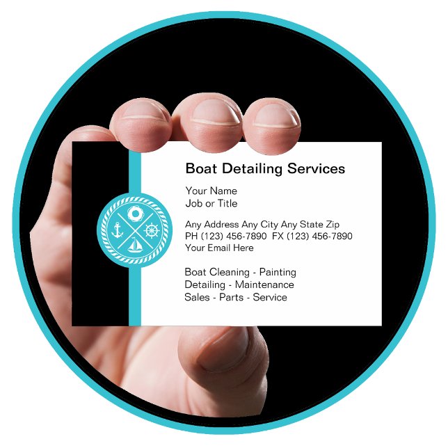 Boat Detailing Service Business Card (Creator Uploaded)
