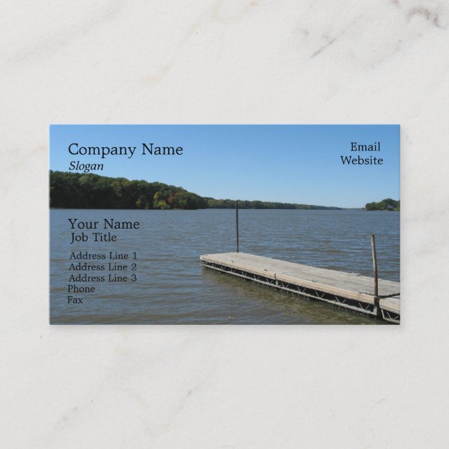 Boat Dock Business Card Template (Front)