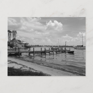 Boat Docks with Bridge Street Clock Tower Postcard